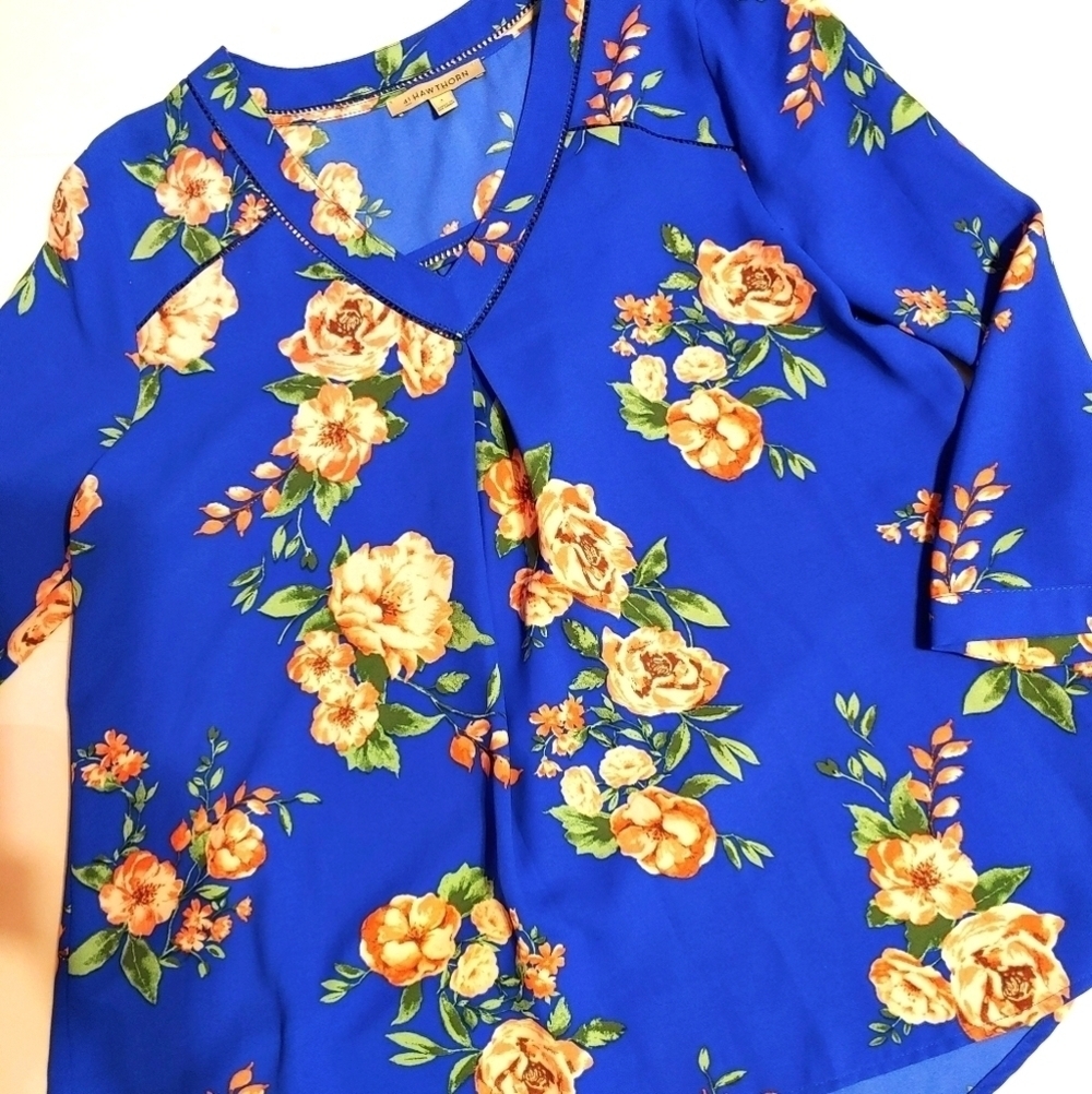Floral Tunic Blouse Top 41 Hawthorn S